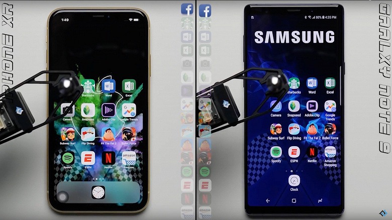 iPhone XR против Samsung Note9