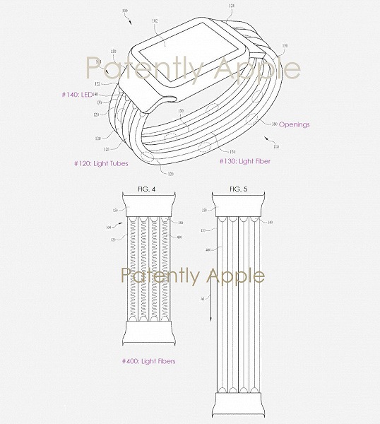 Apple запатентовала ремешок-хамелеон для умных часов