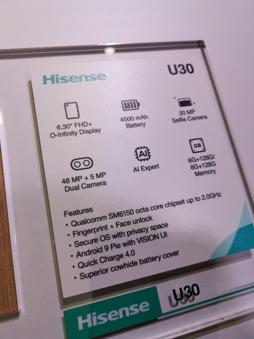 Hisense U30 скоро в России: экран с дыркой, 48-Мп камера, 4500 мАч