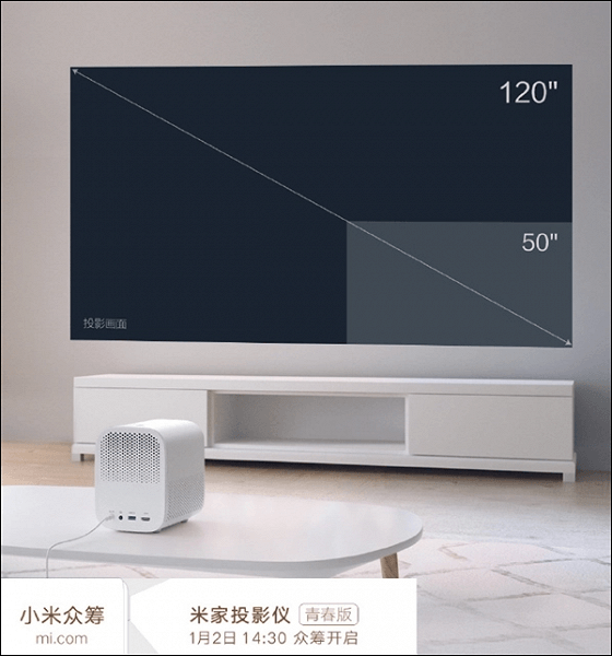 Завтра стартуют продажи нового проектора Xiaomi Mi Laser Projector Lite ценой 0