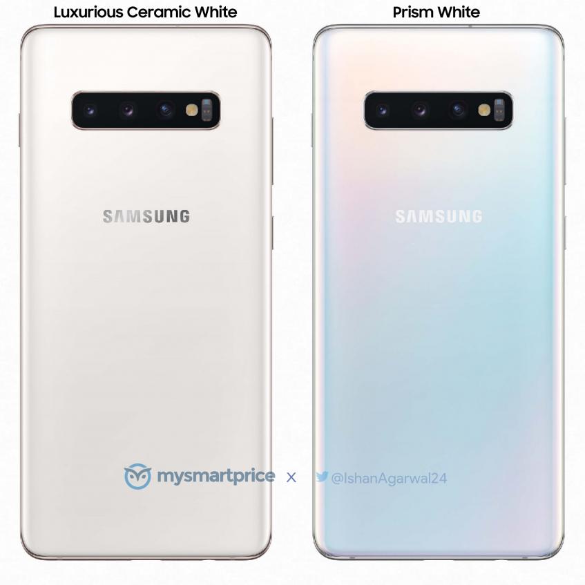 Белый Samsung Galaxy S10+ Ceramic на пресс-фото