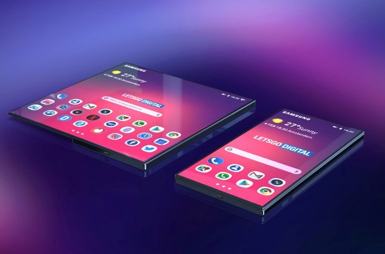 Гибкий смартфон Samsung Galaxy F показался на рендерах