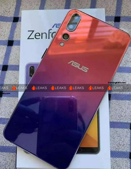 Серийный вариант смартфона Asus Zenfone 6 c градиентной тыльной панелью позирует на фото