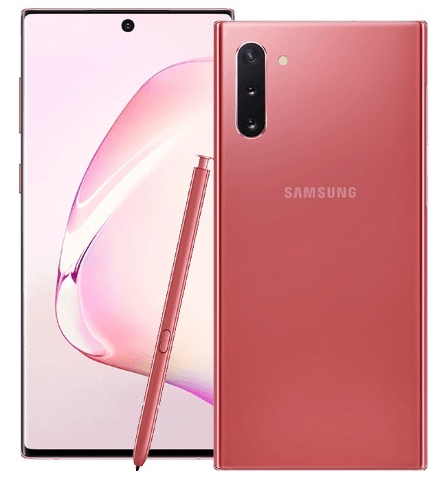 Розовый Samsung Galaxy Note 10 на качественных рендерах