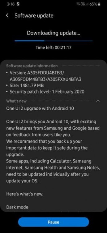 Смартфоны Samsung Galaxy A30 и A50S получили обновление Android 10 - 2