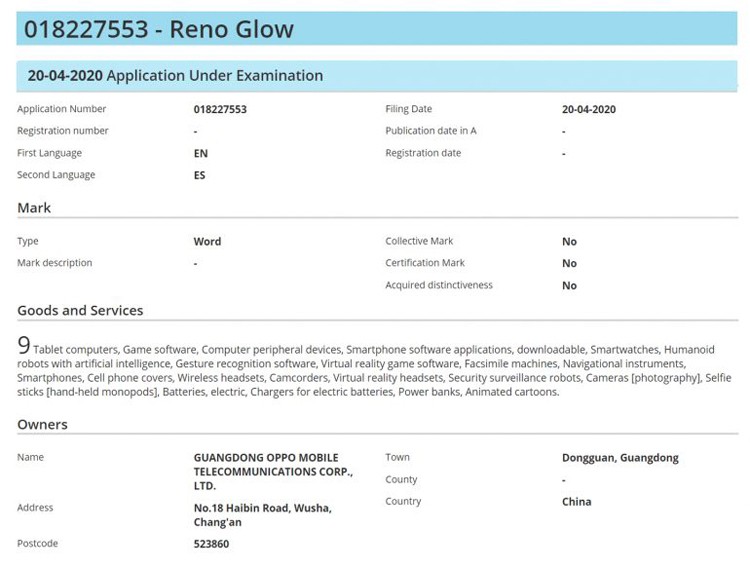 OPPO разрабатывает загадочный смартфон Reno Glow