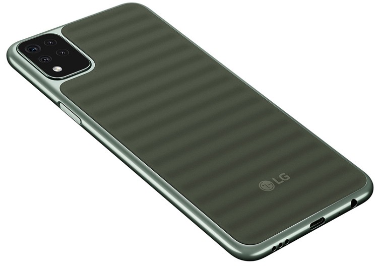 Телефон LG K42 выделяется необыкновенным исполнением задней панели