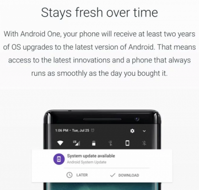 Google удалила с официального сайта Android One упоминание гарантированных обновлений в течение двух лет