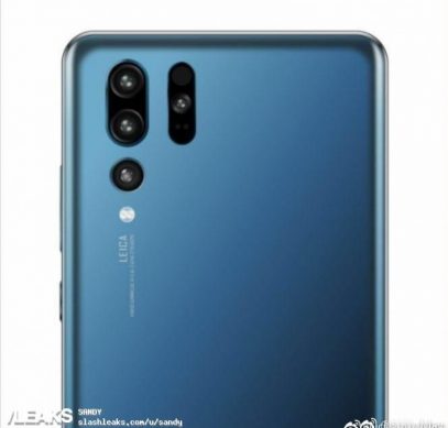 Рендер Huawei P30 демонстрирует тройную камеру и расположение датчиков – фото 1