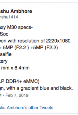 Рассекретили характеристики Samsung Galaxy M30 – фото 1