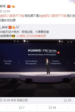 И все-таки не Samsung: в смартфоне Huawei P30 Pro используется экран BOE