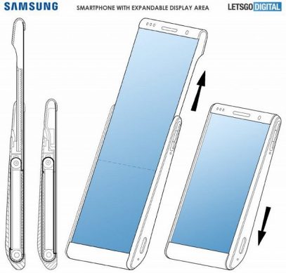 Samsung делает смартфон с раздвижным экраном