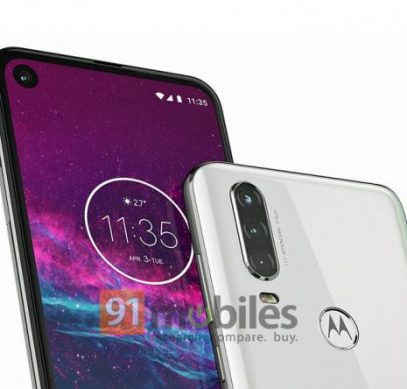 Рендер Motorola One Vision: тройная камера и дисплей с «дыркой» – фото 1