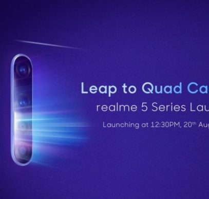 Официально: Realme 5 с Quad-камерой будет представлен 20 августа