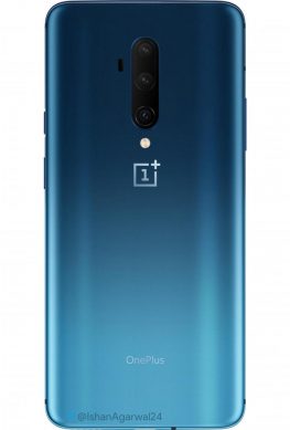 Синий OnePlus 7T Pro на рендерах с разных ракурсов