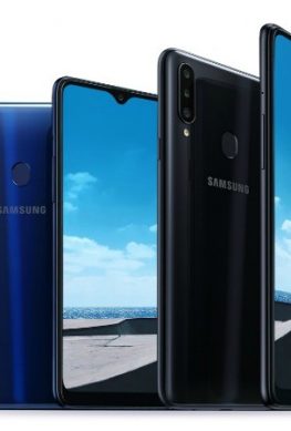 Samsung Galaxy A20s спереди и сзади