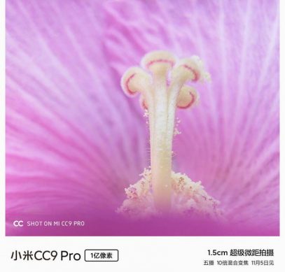 Xiaomi Mi Note 10 получил режим супермакросъемки