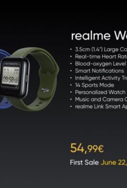 Недорогие умные часы Realme Watch вышли в Европе