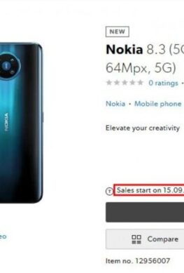 Nokia 8.3 5G выйдет только через полгода после анонса