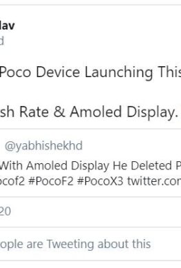 Новый смартфон Poco получит экран AMOLED с кадровой частотой 120 Гц