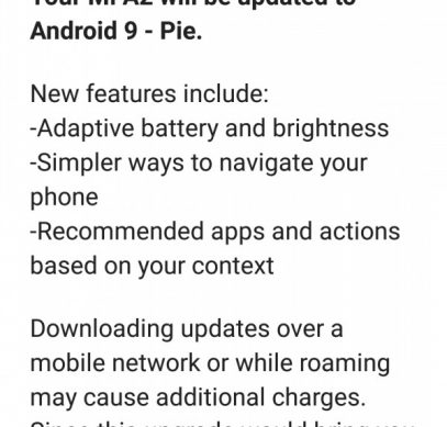 Xiaomi Mi A2 получает стабильную Android 9 Pie