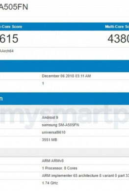 Смартфон Samsung Galaxy A50 получил SoC Exynos 9610, 4 ГБ оперативной памяти и Android 9.0 Pie